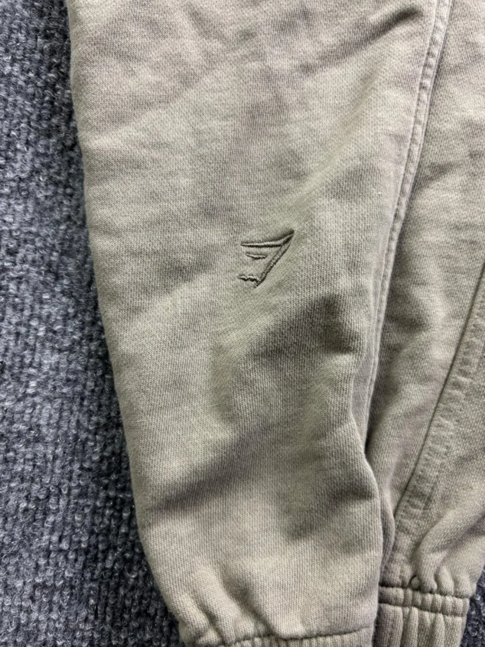 Gymshark Sweatpants Mens Medium 32x29 Beige Joggers Elastic Waist‎ Pockets Logo